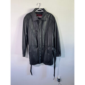 Men's Wilsons The‎ Leather Experts Black Thinsulate Leather Jacket L